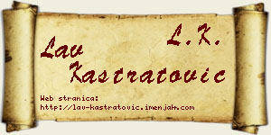 Lav Kastratović vizit kartica